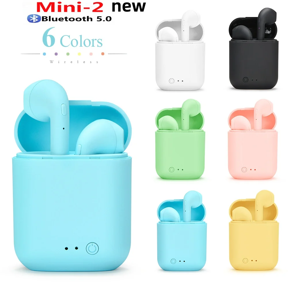 

Mini-2 TWS Bluetooth 5.0 Headset Wireless Earphones With Mic Charging Box Mini Earbuds Sports Headphones New i7s PK i12 i14 2023