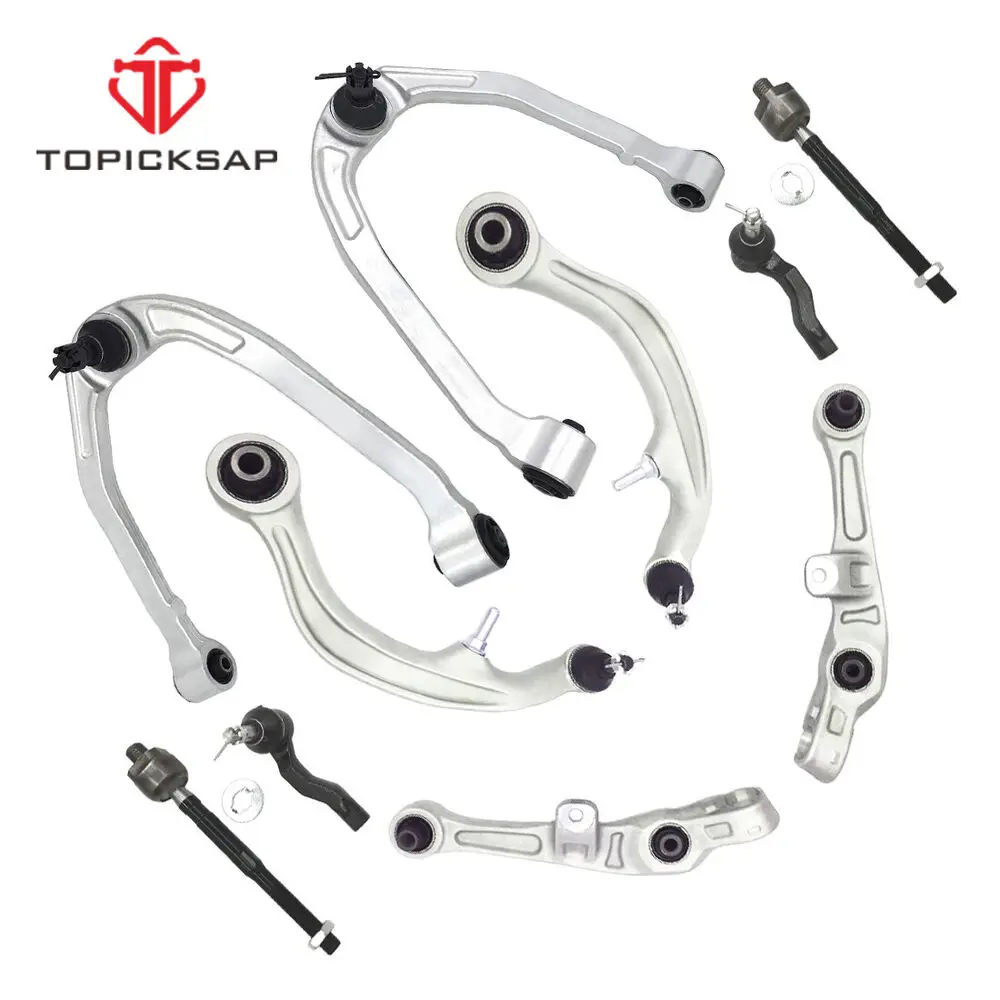 

TOPICKSAP 10pcs Front Upper Lower Control Arm Tie Rod Sway Bar for Infiniti G35 Nissan 350Z RWD 2003 2004 2005 2006 2007 2009