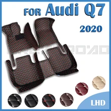 Tapis de sol de voiture personnalisé pour Audi Q7 (sept sièges) 2020, couvre-pieds Auto, accessoires d'intérieur