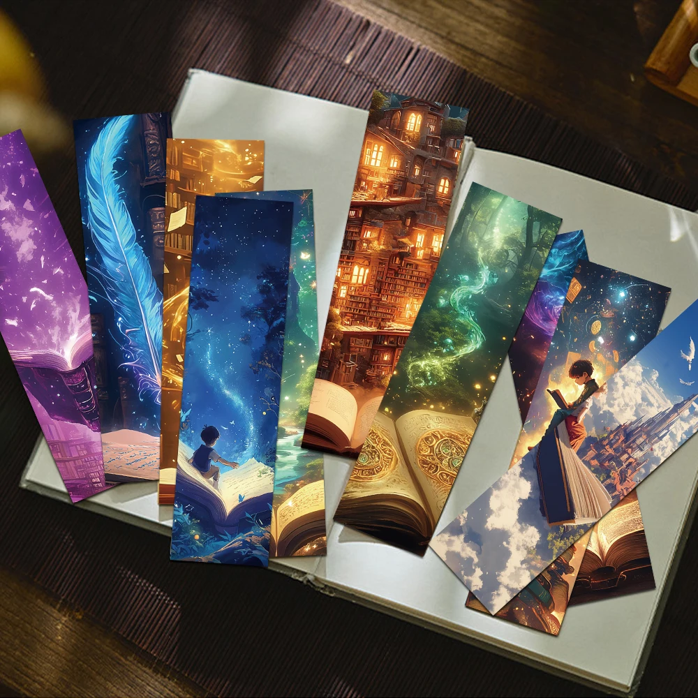 30pcs Fantasy Reading Bookmark Reading Pages Books Annotated School Stationary Supplies DIY Creative Aesthetic Bookmark Gifts bookmarks stationery supplies