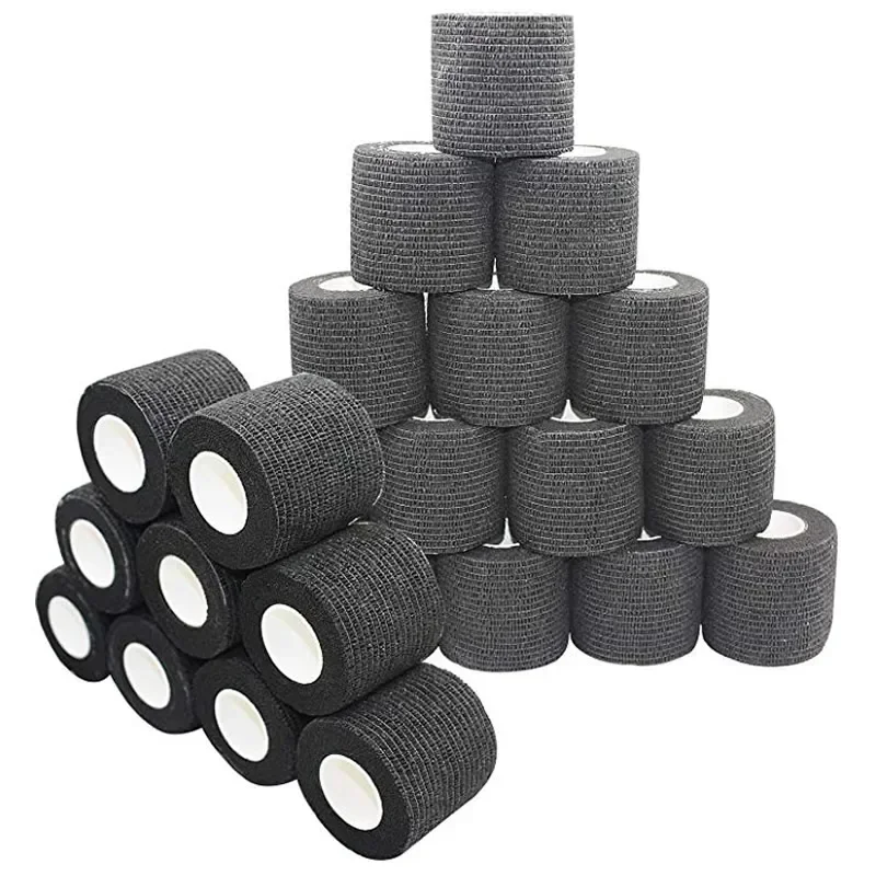 Self Adhesive Tattoo Bandage Athletic Sports Nonwoven Waterproof Disposable Pet Vet Wrap Elastic First Aid Tape 12-48 Rolls athletic tape