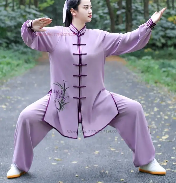 2024-cinese-kung-fu-tai-chi-abbigliamento-abbigliamento-per-arti-marziali-tradizionale-taijiquan-pratica-wushu-flower-print-suit-sport-all'aria-aperta