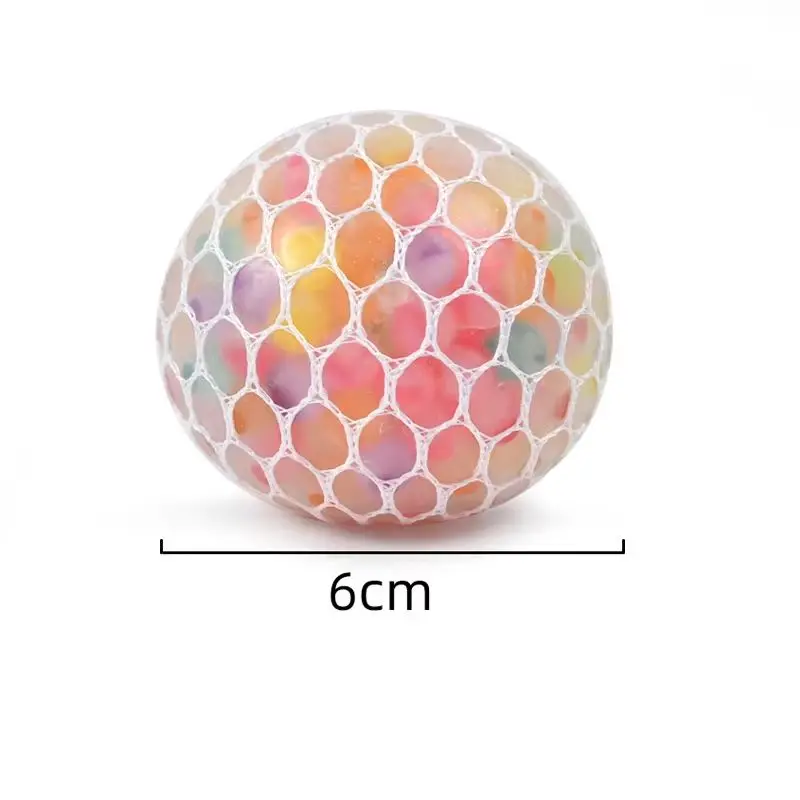 Rainbow Sensory Stress Relief Ball Squishy 3D Fidget Toys for Adults Kids Anti-Anxiety Silent Non-Toxic Toy for Office Classroom