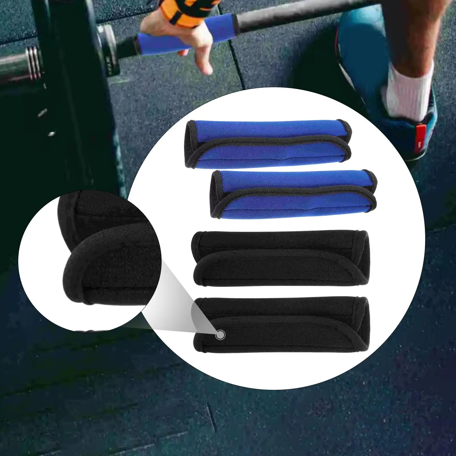 2 Pieces Pull up Bar Cushion Grips Anti Slip Handle Grips Grip Wraps for Dumbbell Gymnastic Workout Fitness Exercise Equipment
