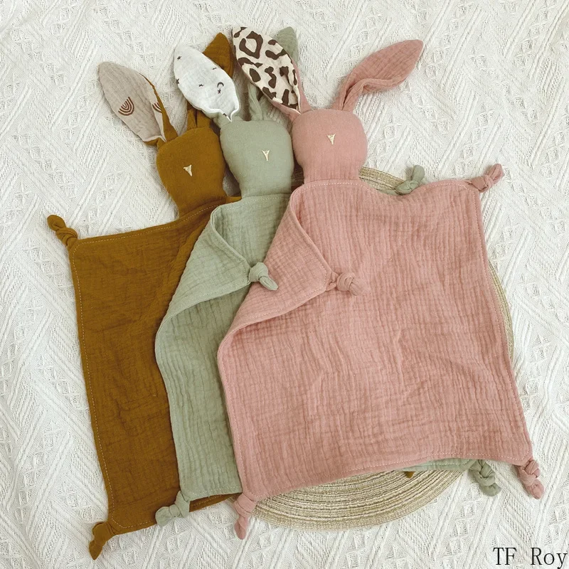 Cute Baby Rabbit Cat Comforter Soft Cotton Sleeping Dolls Soothing Cloth Blanket Baby Muslin Towel Newborn Appease Towel Bibs cotton towel,cotton muslin blanket,cotton blanket,swaddle blanket,cotton swaddle,cotton gauze blanket,cotton muslin burp cloth