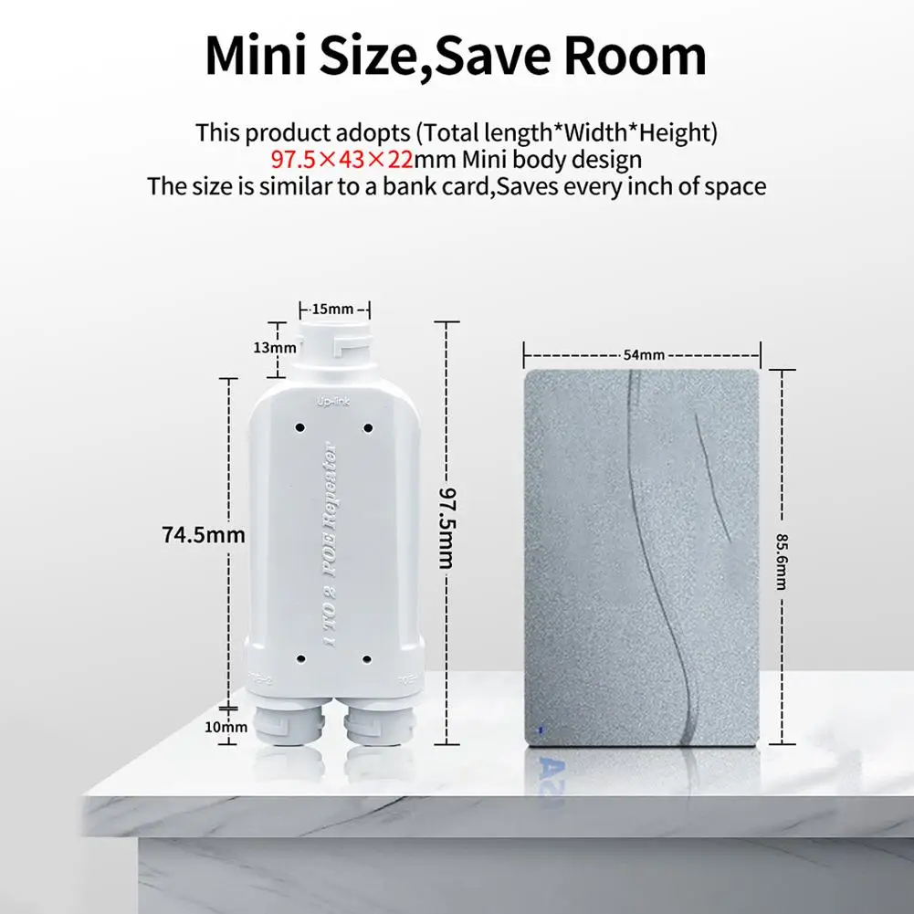 HORACO 야외 방수 POE 리피터, POE 스위치 카메라용, 2 포트, IP66, 10 Mbps, 100Mbps, 1 to 2 PoE 익스텐더, IEEE802.3af/at 48V