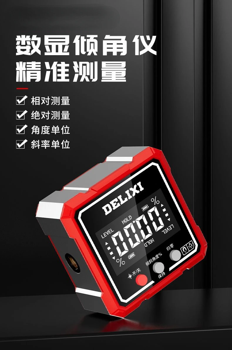 Description Picture 3 of itemDip Box High Precision Portable Digital Display Electronic Slope Angle Ruler with Magnetic Specification Slope Leveler