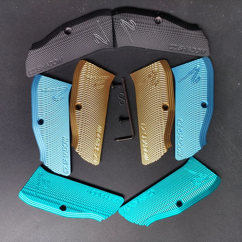 CNC-gefräste, aus Aluminium gefertigte CZ Shadow 2-Griffe aus Aluminium für CZ75 CZ 75 Full Size, SP-01-Serie, Shadow 2, 75B BD mit Schrauben