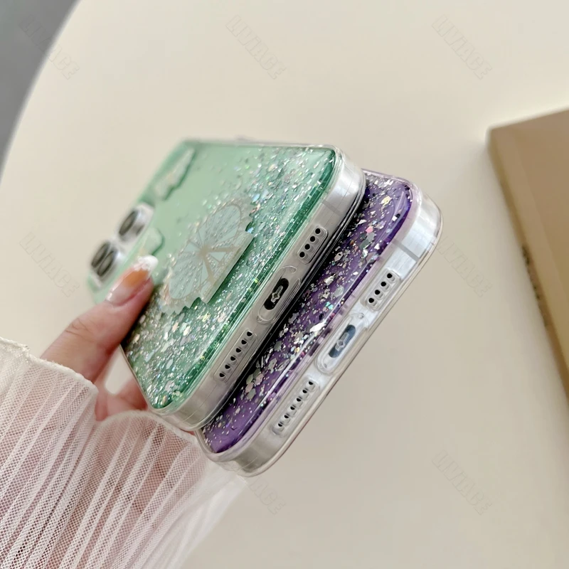 Coque de téléphone scintillante papillon Quicksand, étui pour Xiaomi Redmi Note 11 9 8 Max Plus 10 12 4G 5G 10S 9S 11S 12S 11E Pro_voghion.com