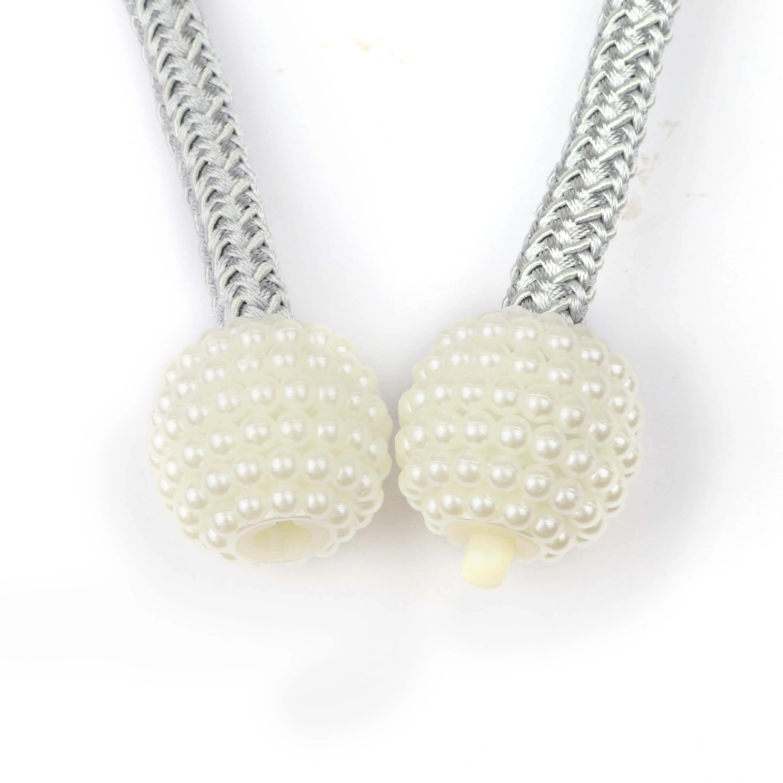 Curtain Accessories Pearl Buckle Curtain Clip Tieback Holdbacks Strap Pearl Ball Curtain Hanging 1Pc
