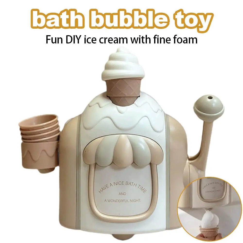Bath Bubble Toy Funny DlY Ice Cream With Foam_voghion.com