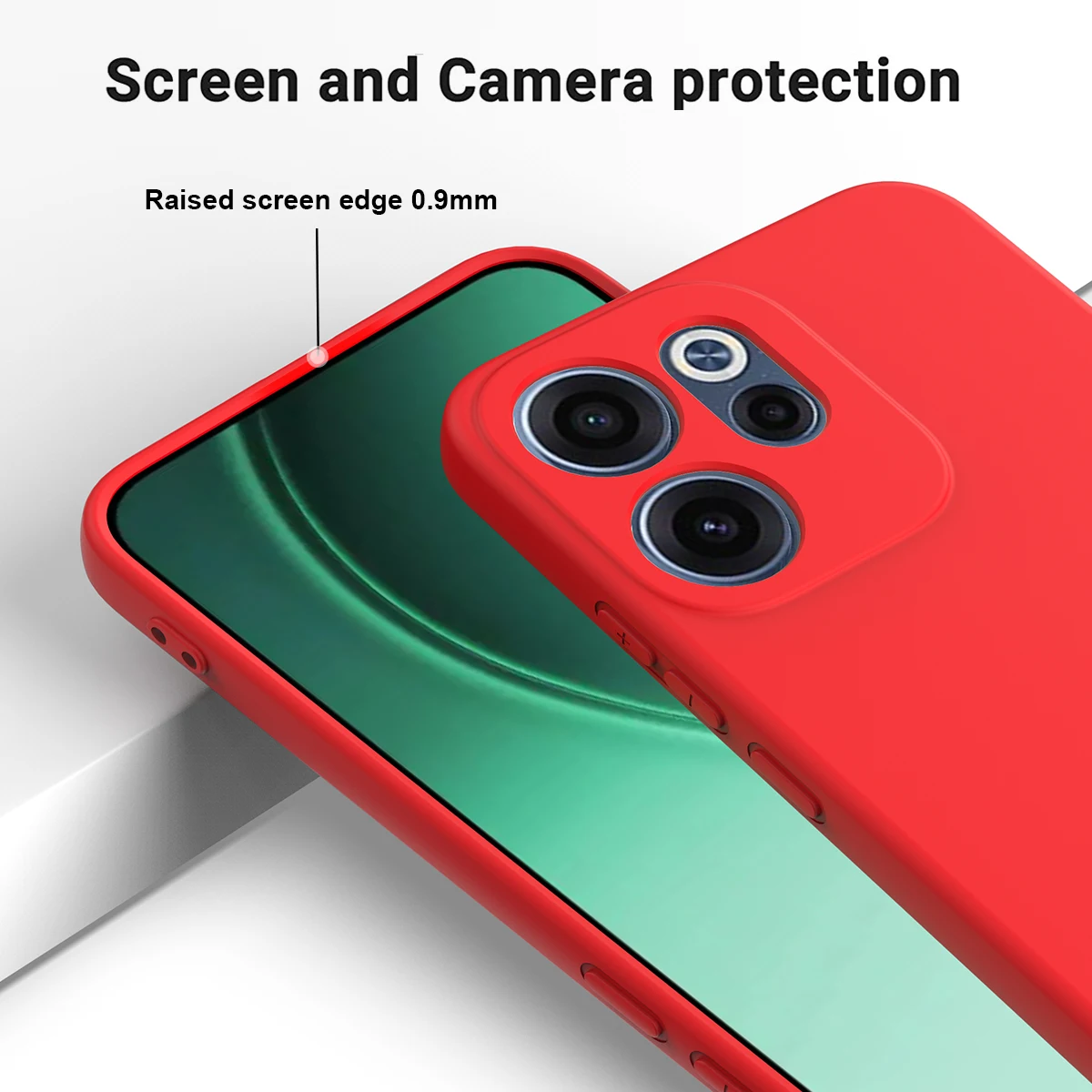 Liquid Silicone Skin-Friendly TPU Anti-Drop Case with Lanyard - Shockproof