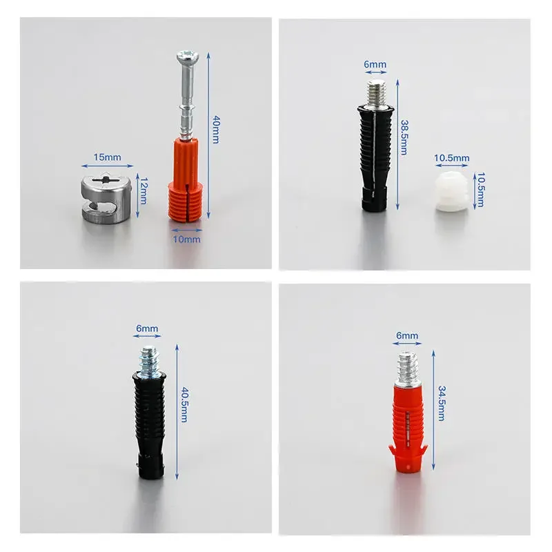 20 세트 3-in-1 가구 커넥터 하드웨어 키트 캠 나사 편심 휠 너트 캠 잠금 너트 목공 프로젝트 용 시스템 고정