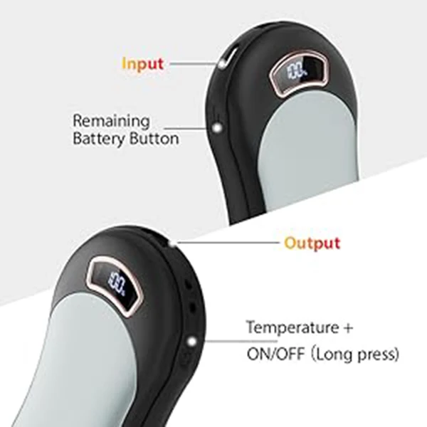 XIAOMI Power Bank et chauffe-mains électrique réutilisable 10000 mAh, chauffe-mains rechargeable et portable
