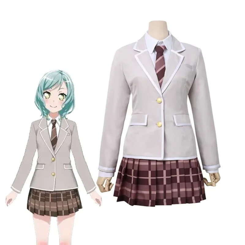 

Girl Band BanG Dream Imai Lisa JK Uniform Suit Girls Jacket Shirt Pleated Skirt Tie Suit Woman Party Halloween Costume