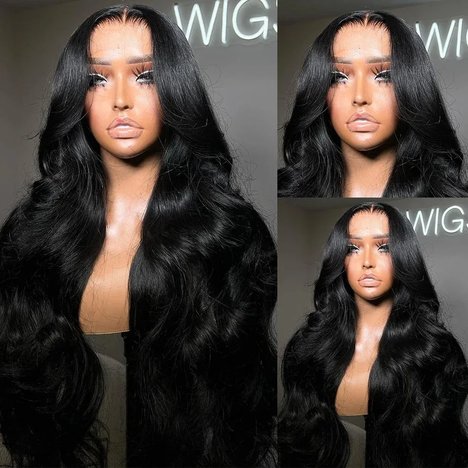 200 Density 44 Inch 13x6 HD Lace Frontal Wig Body Wave Wigs Human Hair Transparent Remy 13x4 Lace Front Wig For Black Women 360