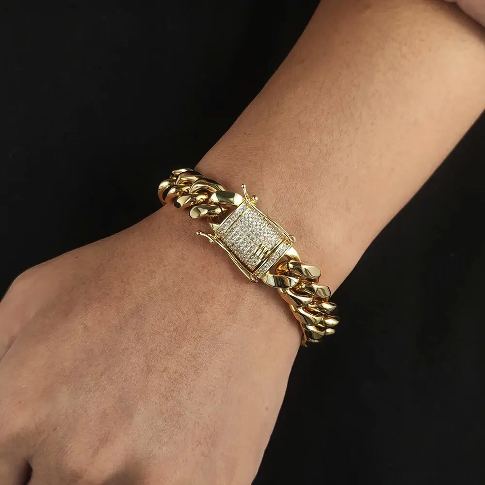 ブレスレット Cuban Bracelet Pavé Cuban Chain Bracelet