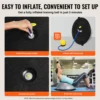VEVOR 23/26 inch Half Exercise Ball Trainer Balance Ball Trainer 660lbs Capacity Stability Ball Yoga Ball with Resistance Bands 5