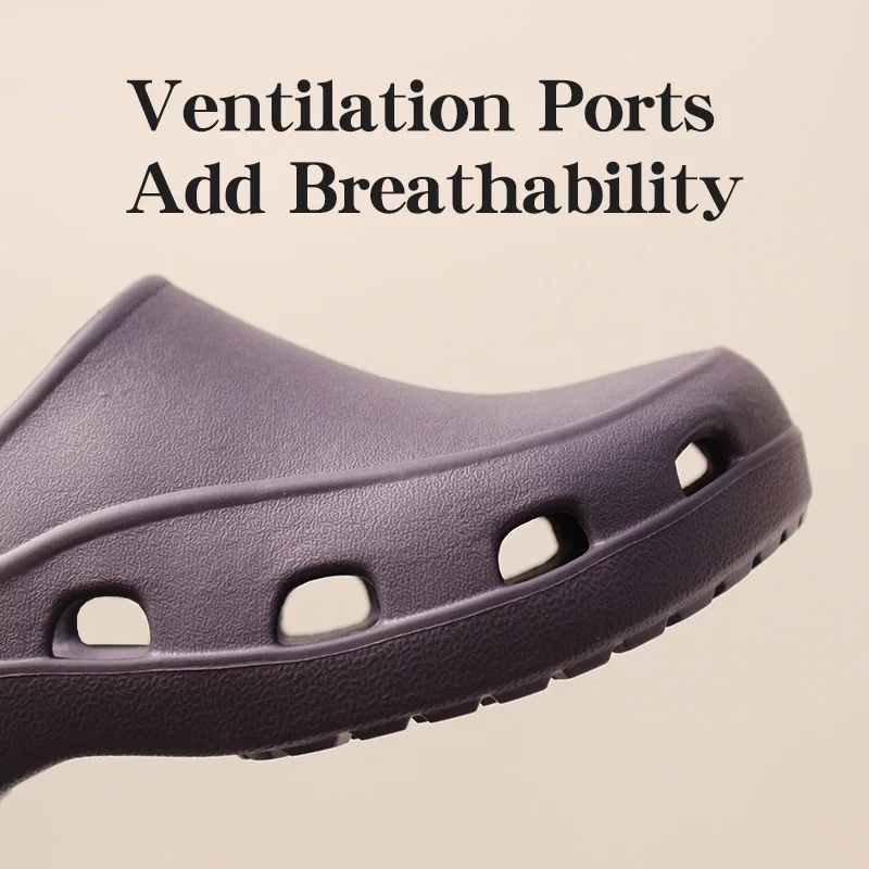 Meical Slippers ICU Scrub Shoes Comfortable Hospital Working Clogs EVA Anti Slip Garden Shoes with Straps X03