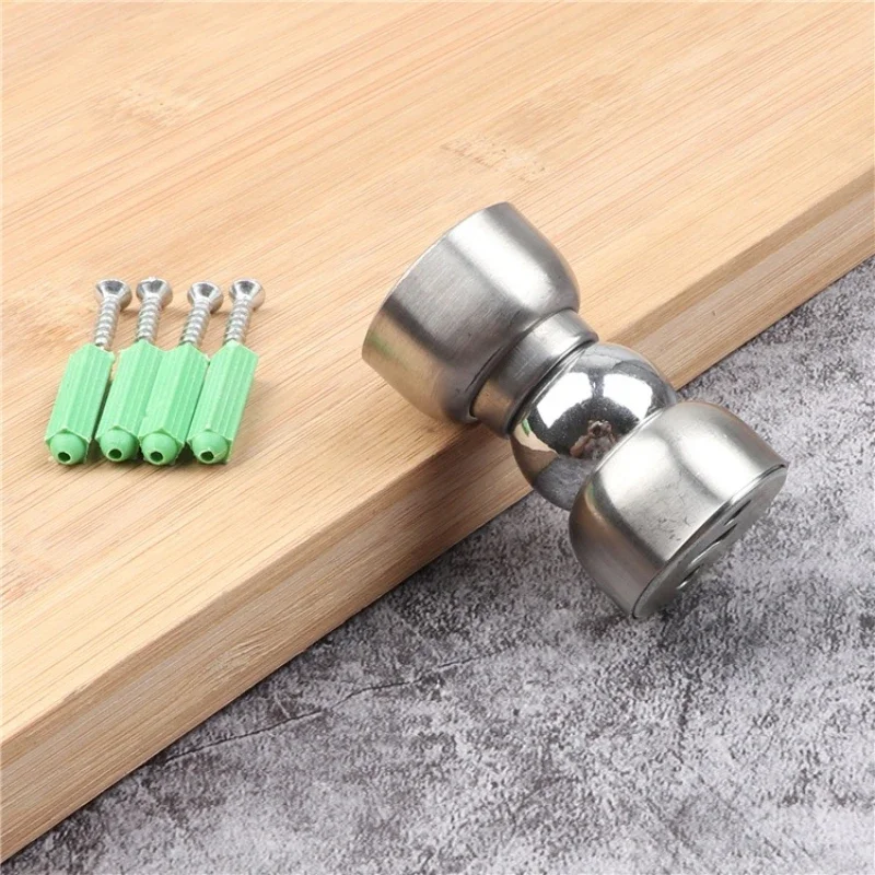 Magnetic cabinet catches door catches magnetic cabinet latches cabinet door latch door stops cabinet door stop 5.6cm Stainless Steel Ultra-short Door Suction Magnetic Door Stopper Bathroom Bedroom Mini Stop Screw Hardware