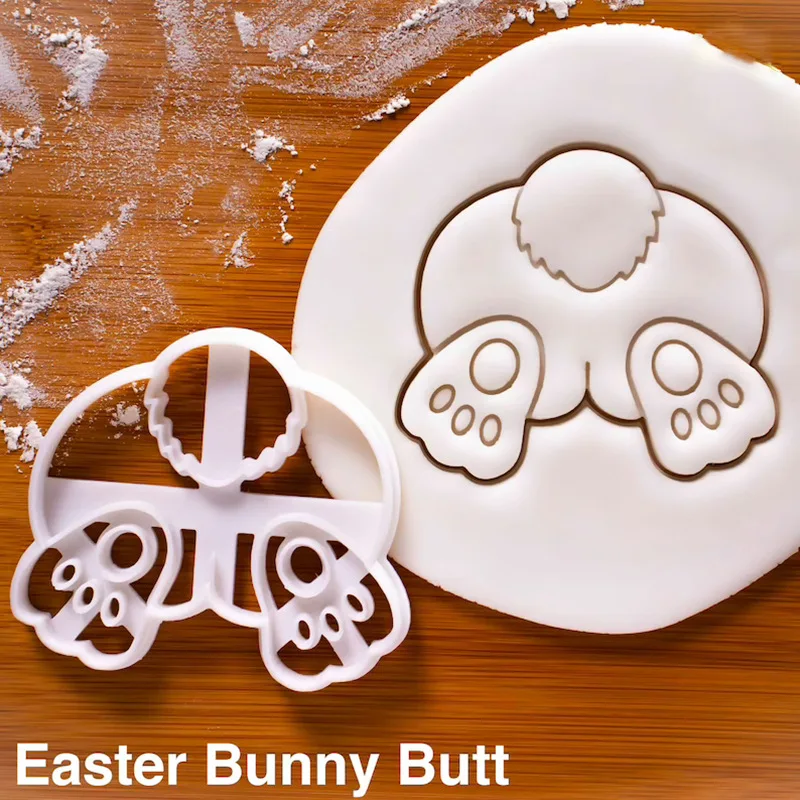 Easter Egg Cookie Cutter cookie cutter baking mold cookie mould baking decorating tools cookie maker press kit Cute Egg Bunny Chick Shaped Cookie Run Molds with Good Wishes Pastry and Bakery Accessories Baking