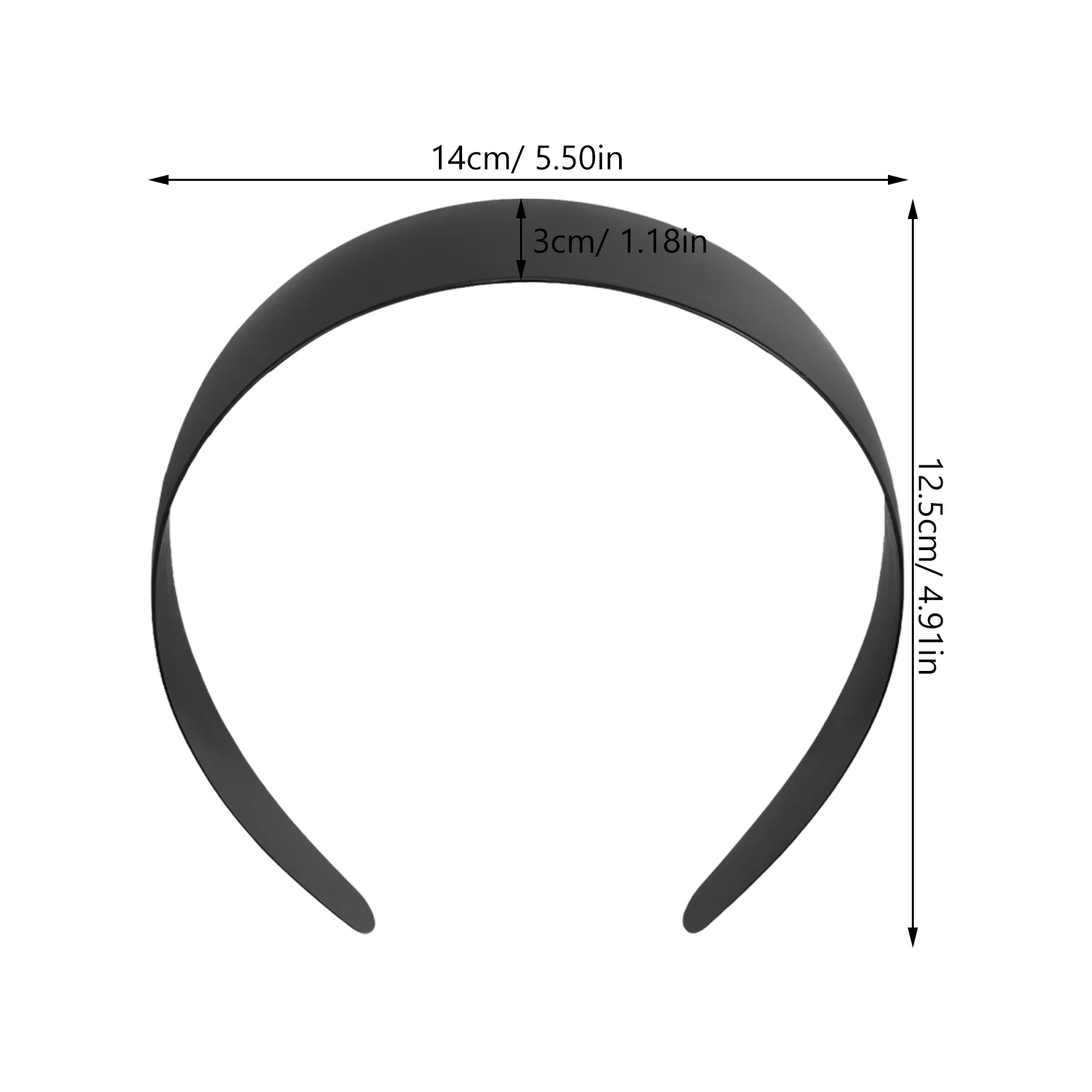 12 Pcs Base Headband Hair Accessories for Girls Blank Hoop Plastic Headbands Material Unique Women DIY Hairpiece Plain 3