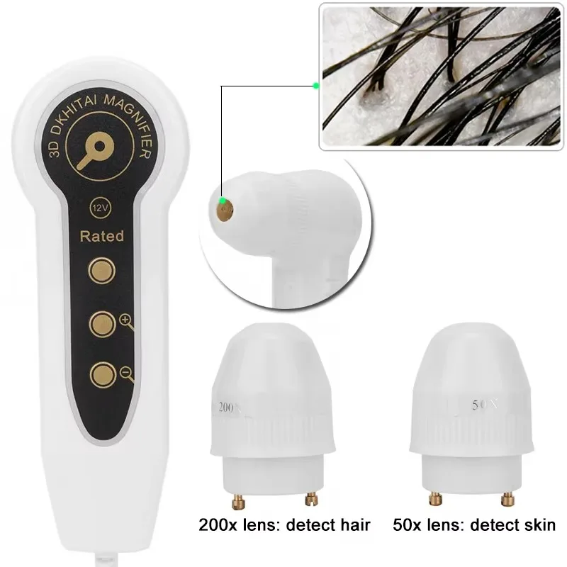 5 Inch Skin Analyzer For Diagnosis Skin Care Tools  Skin Hair Scalp Detector Dermoscopy Tester Analyser With 2 Lens Rechargeable