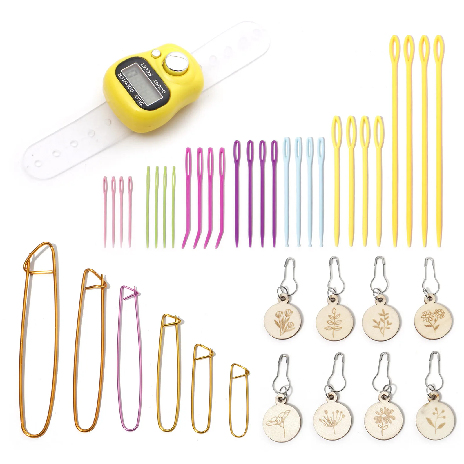1Set42PCsSetAluminumPlasticKnittingAccessoriesKnittingNeedle