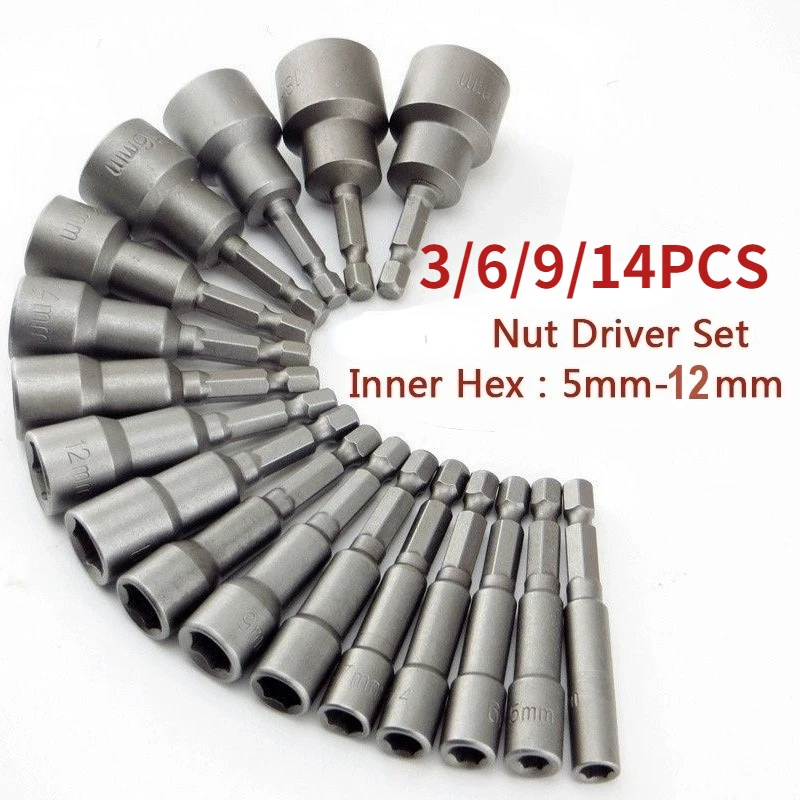 Adapter Drill Hexagon Bit Set Hexagon Socket Hex Drill Bit Adapter