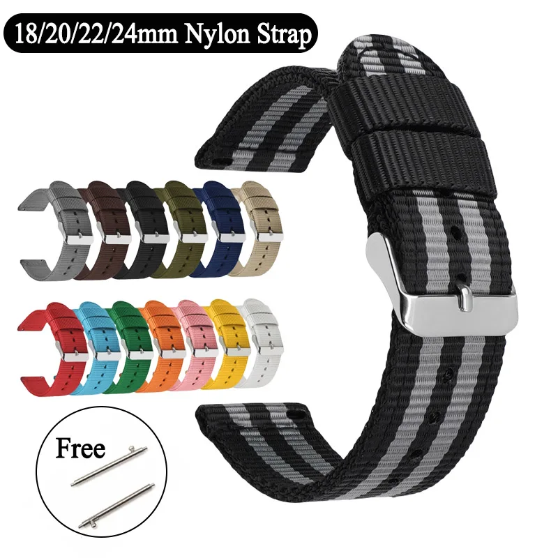 Nylon Quick Release Soft Watch Strap - Multiple Sizes Available
