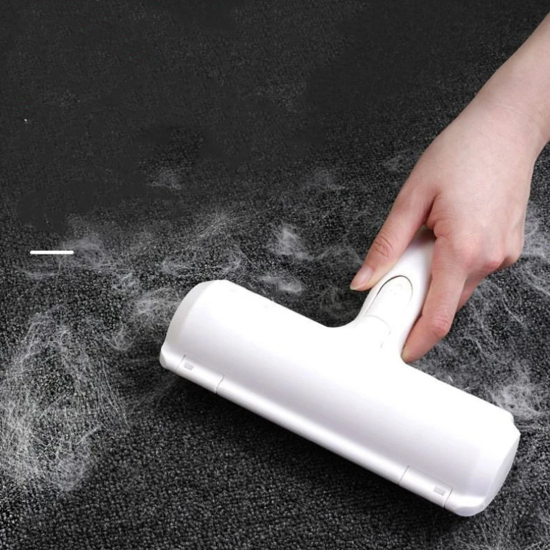 Chom Roller Animal H Cat Hair From Furniture Self-cleaning Lint One Handair Brush Pet Hair Remover Roller 2-Way Removing Dog