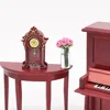 Miniature Pendulum Clock Mini Classical Mantel Clock Small Wooden Figurine House Floor Clock Decorative Table Clock Wooden 5