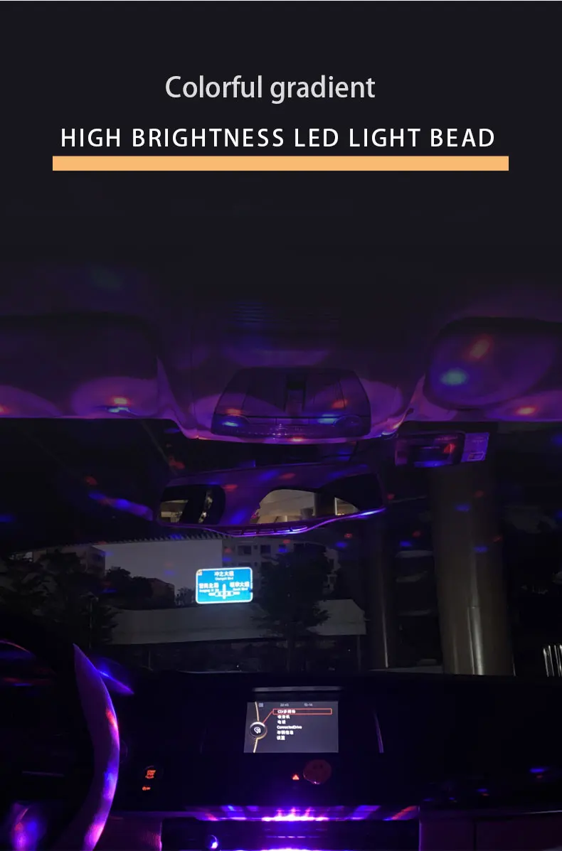 10 Modes Voice Control USB Colorful Projector Lamp Home Decor Night Light DC 5V Portable Atmosphere Light Photography Neon Light