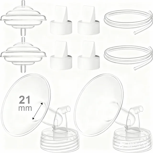 ชุดอุปกรณ์เสริมเครื่องปั๊มนม - ชุดหน้าแปลนขนาด 20 มม. ใช้ได้กับ Spectra S1/S2/Motif Luna, วาล์ว, ท่อ และตัวป้องกันการไหลย้อนกลับ 1