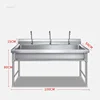 Commercial Stainless Steel Large Single-tank Floor-standing Dishwashing Kitchen Sinks for School Canteen Outdoor Washing Sinks 6