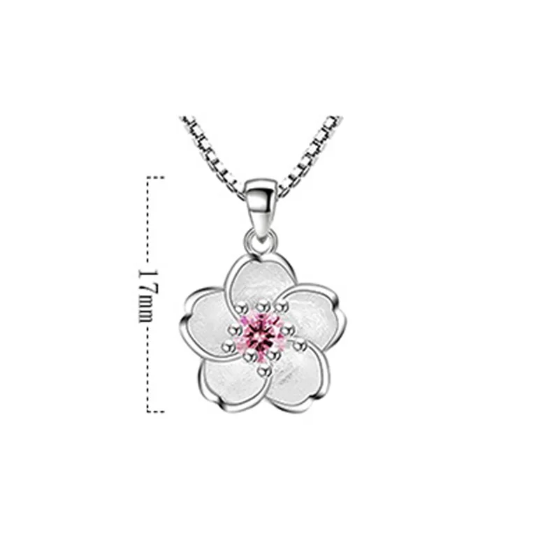 Elegant Blossom Necklace: Sterling Silver with Pink, Purple, and Peach Accents