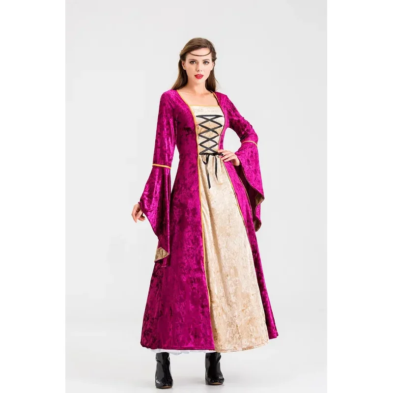 2024 new European-style retro court skirt European medieval long skirt princess aristocratic clothing - Image 4