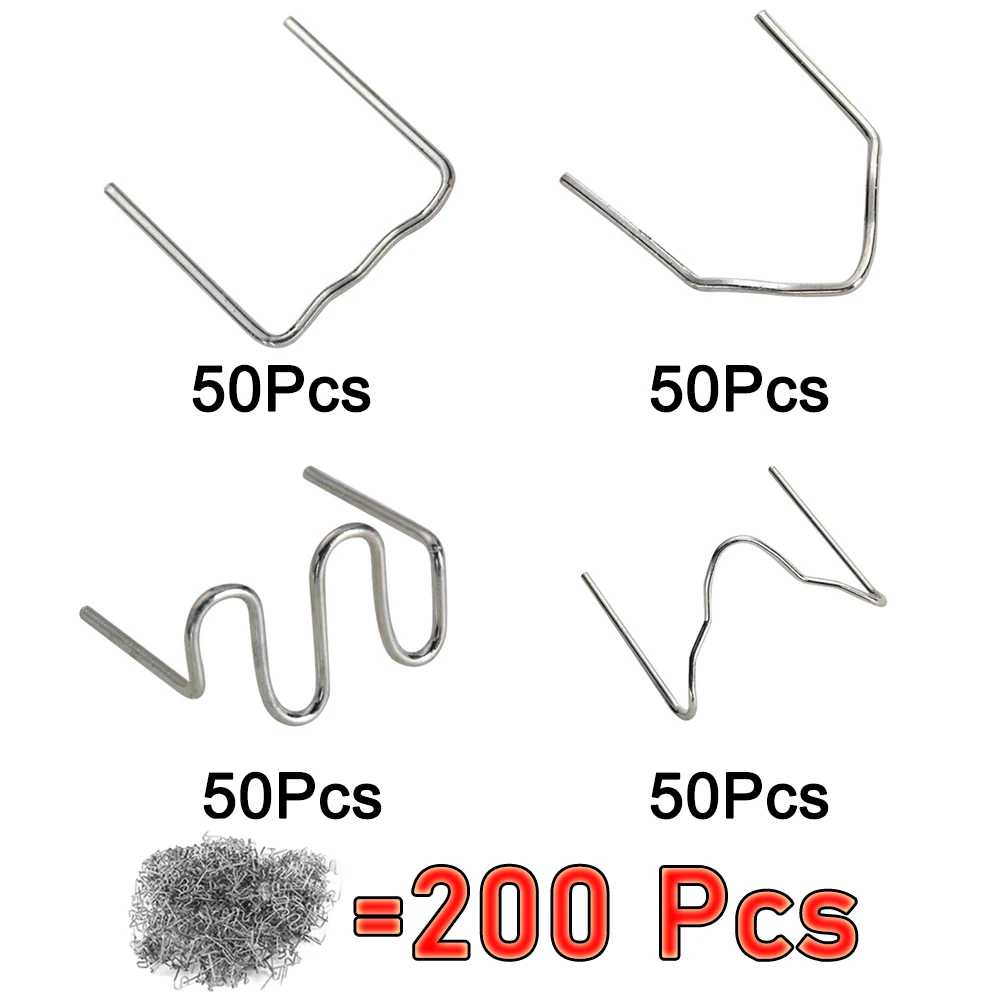 Plastic Welding Staples 0.8mm Welding Nails Plastic Welder Repair Nails Kit 1000/500/200/100Pcs 4 Types plastic welding staples