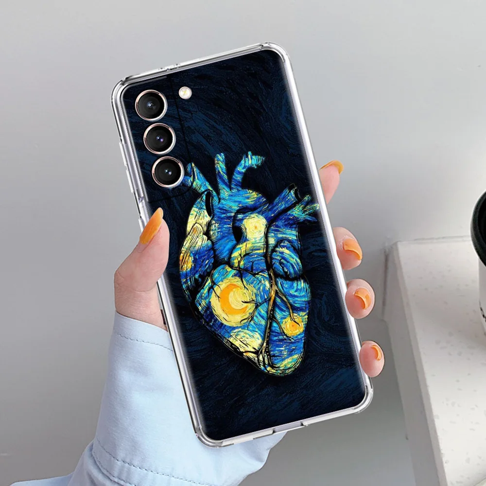 Soft Clear Phone Case with Creative Heart Medical Design
