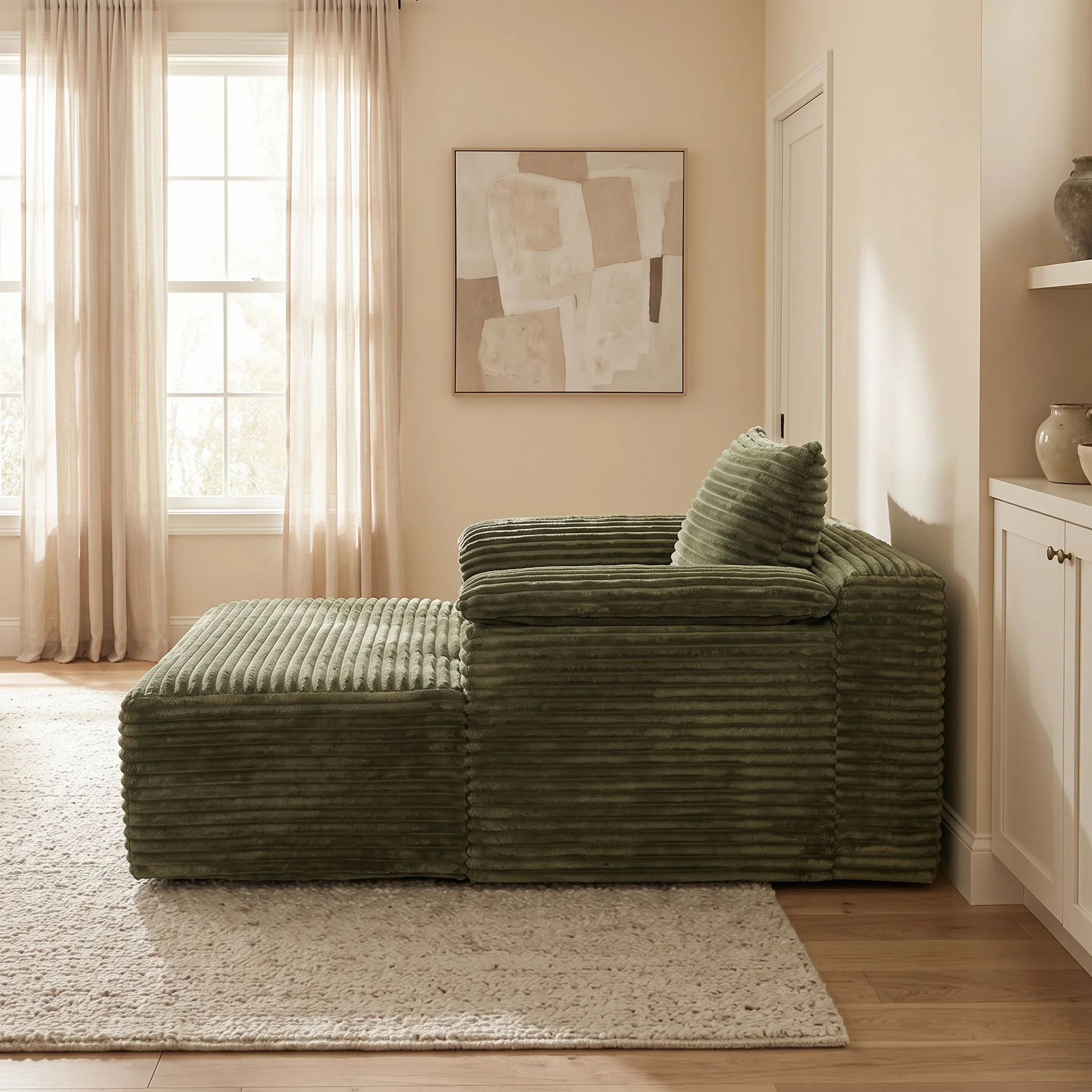 Oversized Corduroy Sofa Bed 4