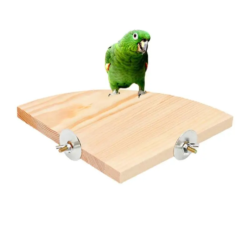 

Bird Perch Platform Stand Fan-shaped Parrot Perch Stand Exercise Cage Accessories Bird Stand Perch Shelf For Hedgehog Finches