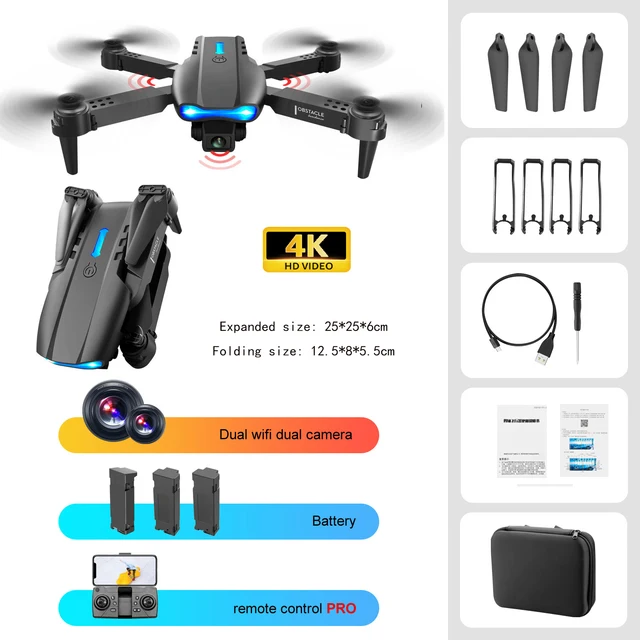 explorers 4ch remote control quadcopter KBDFA Mini Drone E99 K3 PRO 4K HD Camera WIFI FPV Obstacle Avoidance Foldable Profesional RC Dron Quadcopter Helicopter Boy Toys 6 ch remote control quadcopter RC Quadcopter