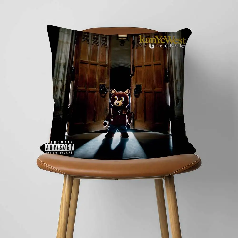 K-Kanye West Bully 30x30cm 45x45cm 베개 케이스 장식 보호 커버 소파 거실 홈 오피스용 편안하고 부드러운 소파 거실 홈 오피스