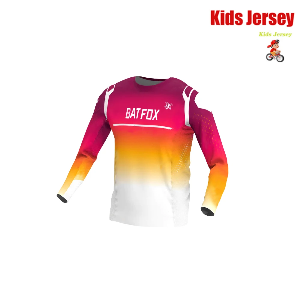 Children's Jersey Downhill Jerseys Mountain Bike Shirt Motorcycle Kids T-Shirt Bicycle Jersey Cycling Clothing 4