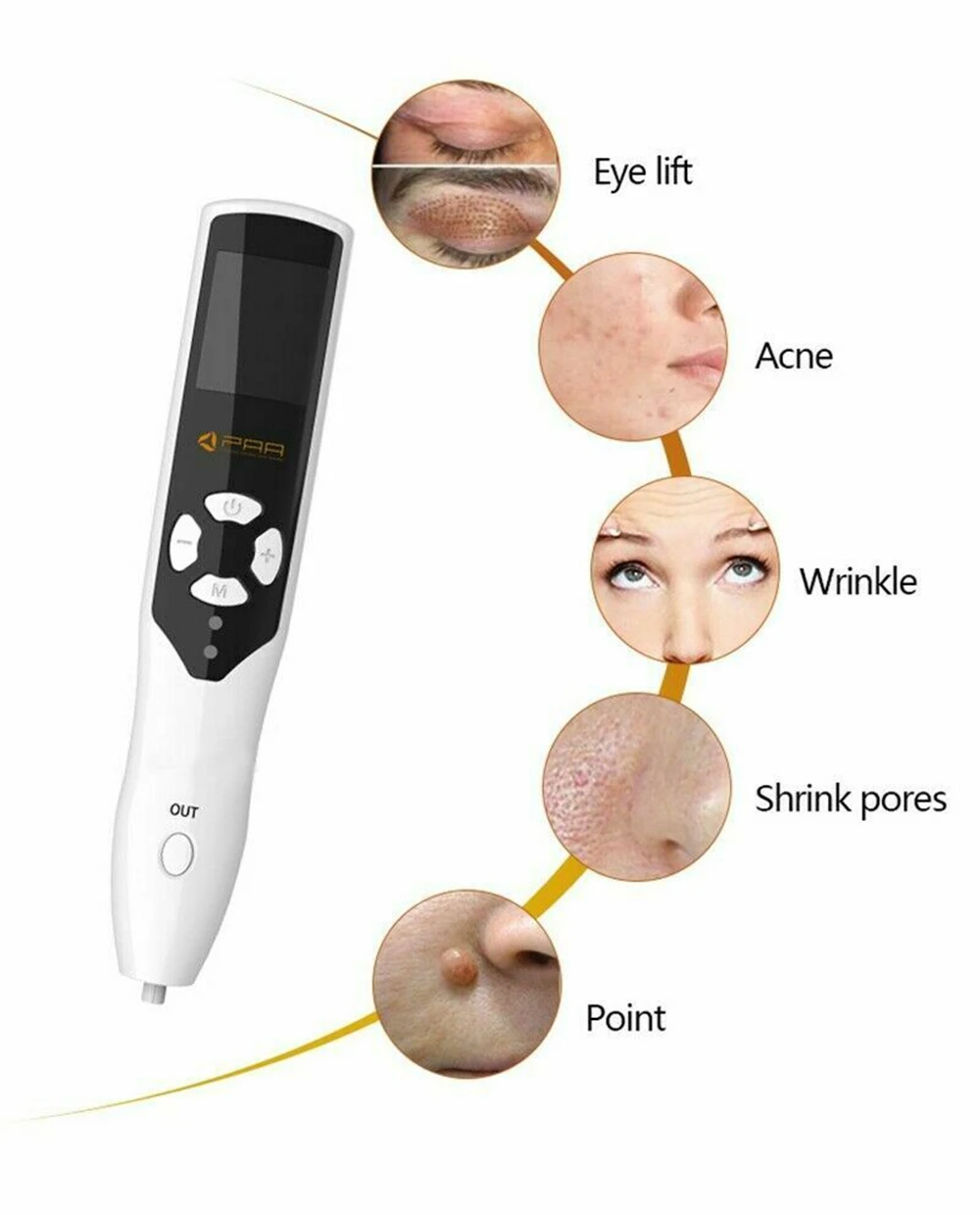 Portable 2 IN 1 Dark Spot Removal PAA Plasma Pen With Ozone Skin Rejuvenation Function Eye Lifting PAA Plasma Beauty Pen plasma pen freckle removal dark spot remover skin mole tattoo tag tattoo remaval tool beauty salon cleaner remove pen care