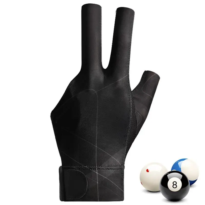 

Спортивные перчатки для бильярда, эластичные ультрашелковые тонкие дышащие Нескользящие митенки с 3 открытыми пальцами для бильярда