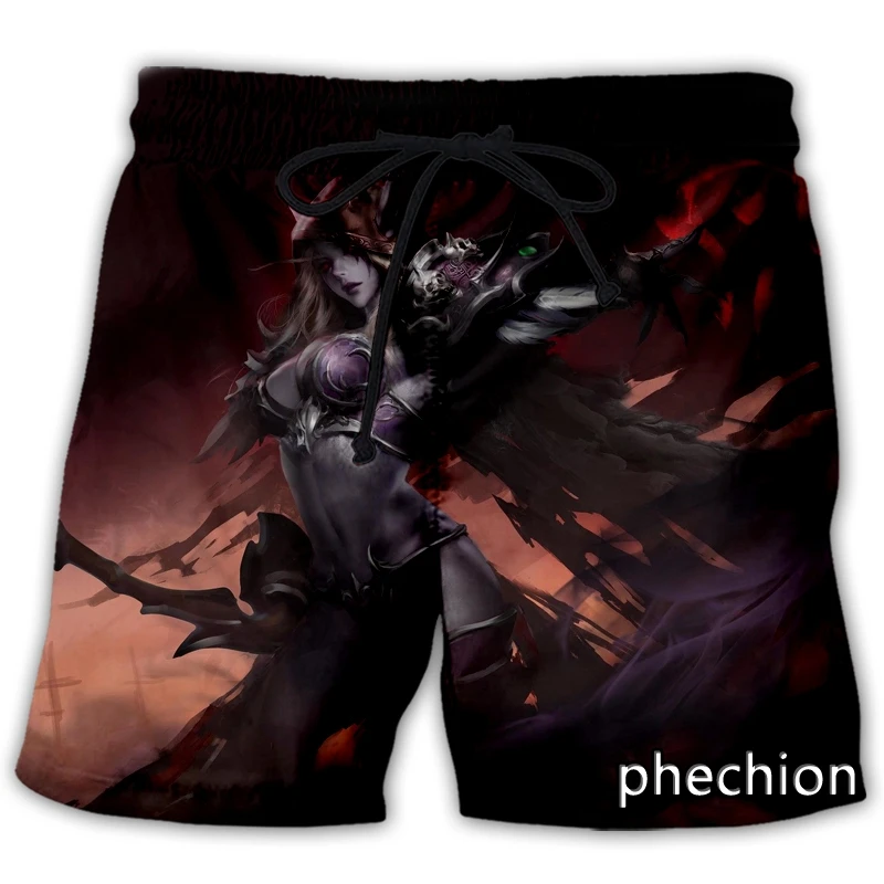 

phechion New Fashion Men/Women Queen Sylvanas 3D Print Casual Shorts Novelty Streetwear Men Loose Sporting Shorts L104