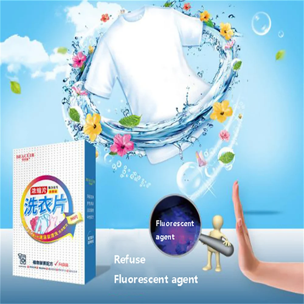 Natural Laundry Tablets Plant Formula Does Not Hurt Hands Environmentally Friendly Household Cleaning Supplies 900PCS laundry tablets