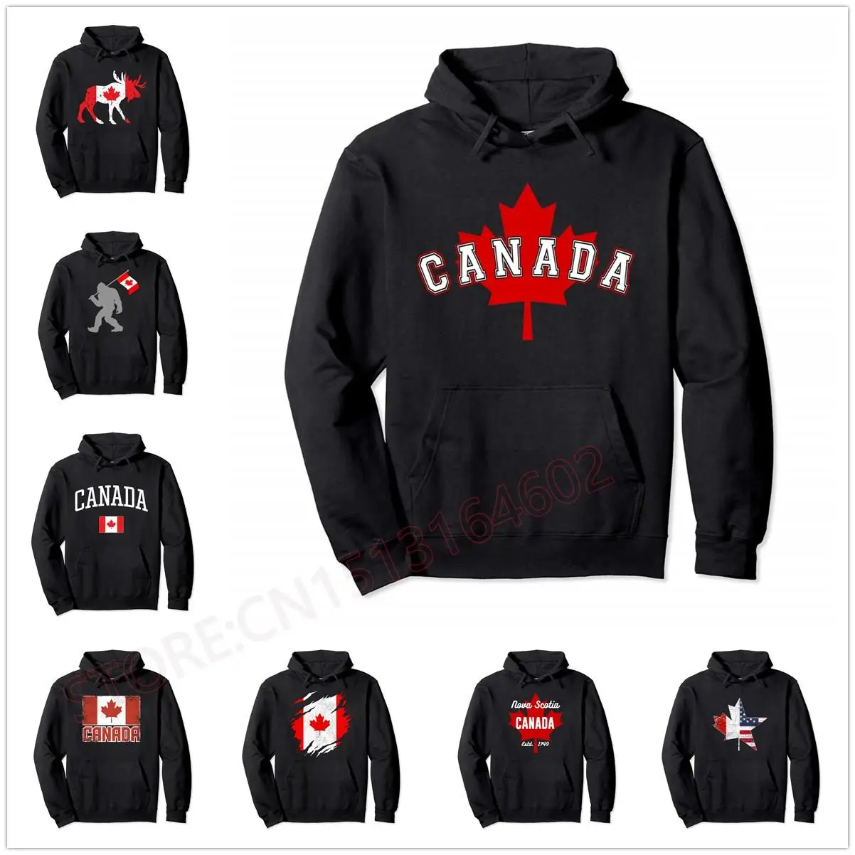 Canada Leaf Cool Canadian Pullover Hoodie Men Women Unisex Cotton Hoodies Man Hip Hop Style