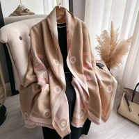 Luxury Winter Cashmere Scarf Women 2024 Design Warm Pashmina Blanket Poncho Scarves Female Carriage Shawl Thick Foulard Bufanda 4